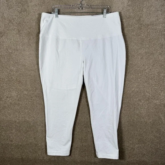 Chico's Zenergy So Slimming Leggings Womens 3 XL White Crop High Rise Pull On - Picture 2 of 15